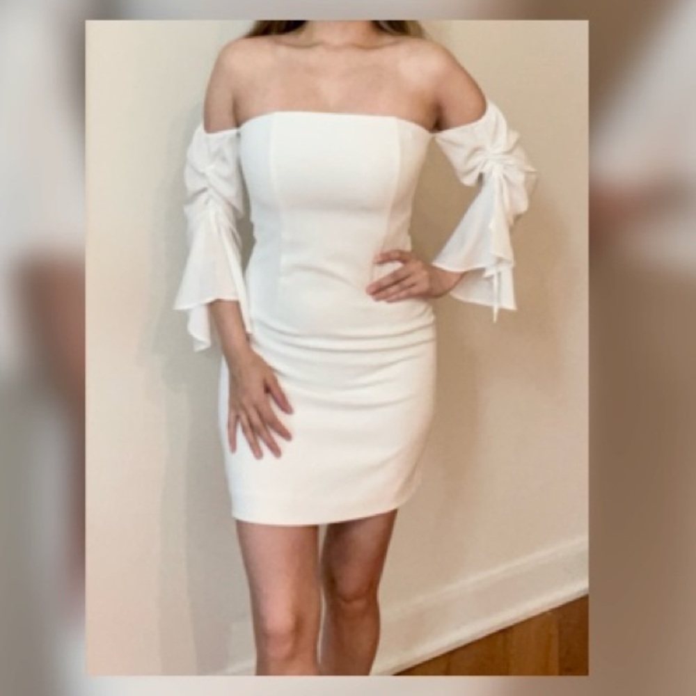 Marciano White Diana Off-The-Shoulder dress